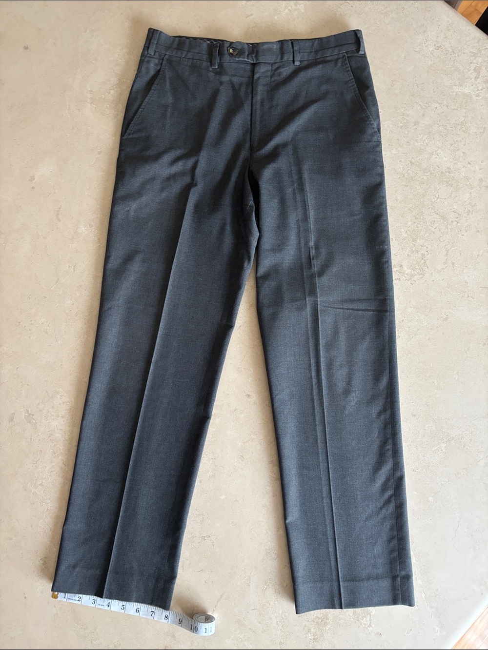 Men's Dress Pants in Charcoal Gray — Tailored Flat Front